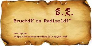 Bruchács Radiszló névjegykártya